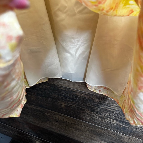 Ann Taylor Floral Spaghetti Strap Linen Sundress Size 12 - Picture 4 of 9